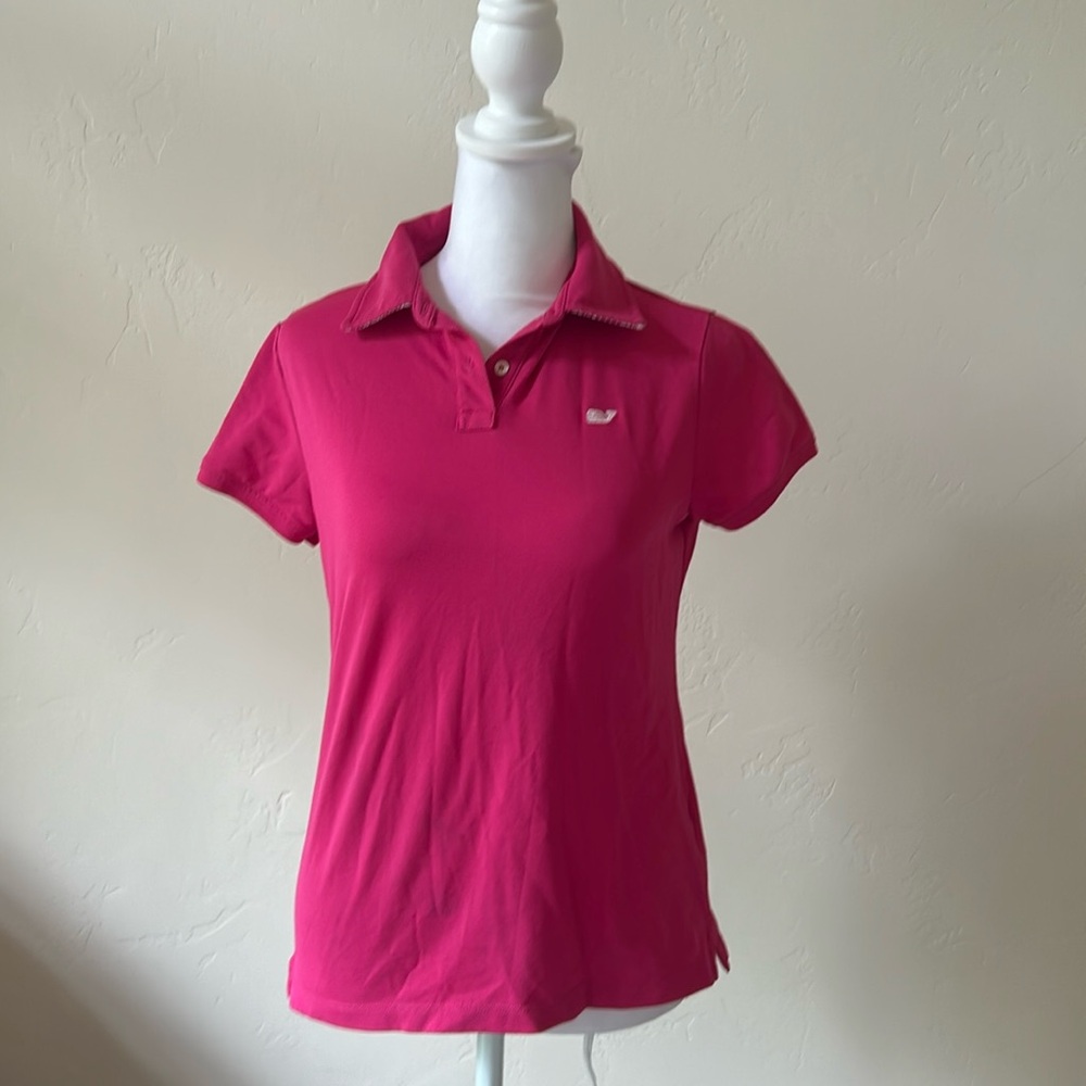 Vineyard Vines Girls Polo Shirt. Cotton Poly Blend. Large. Pink